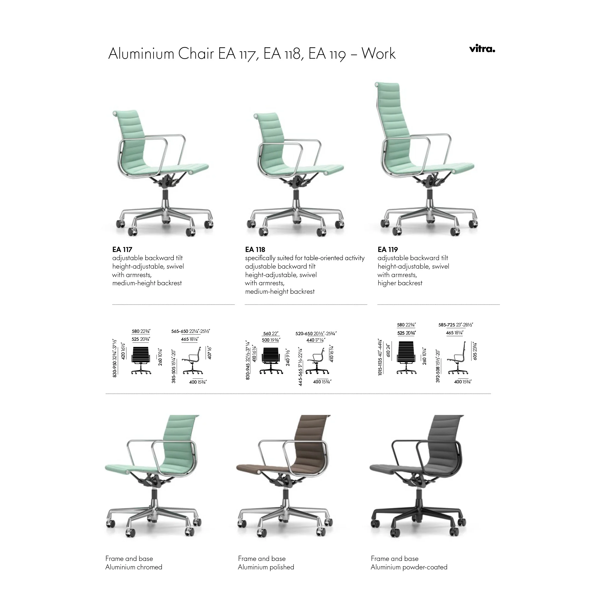 Aluminium Office Chair EA 119 by Vitra - Image 2