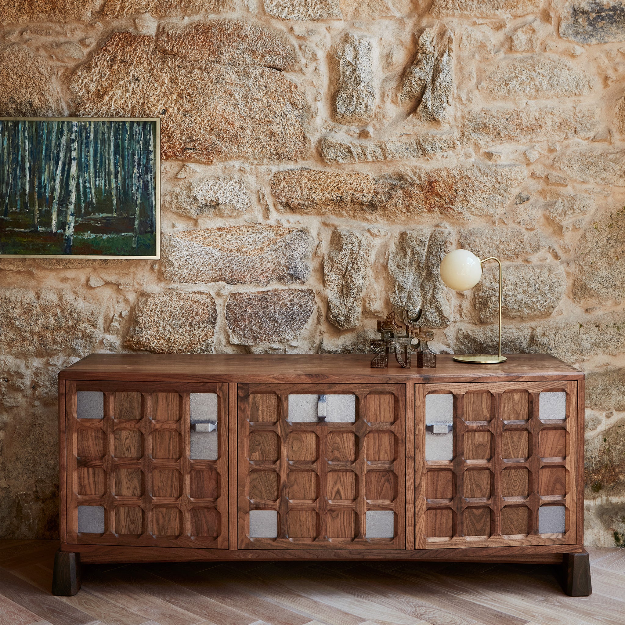 Arts and Crafts 3 Unit Sideboard Low by De La Espada - Image 8