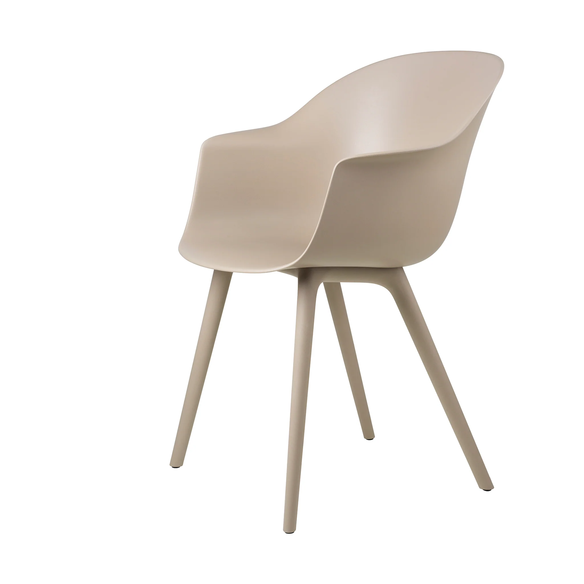 Bat Recycled Dining Chair Wood Base by Gubi