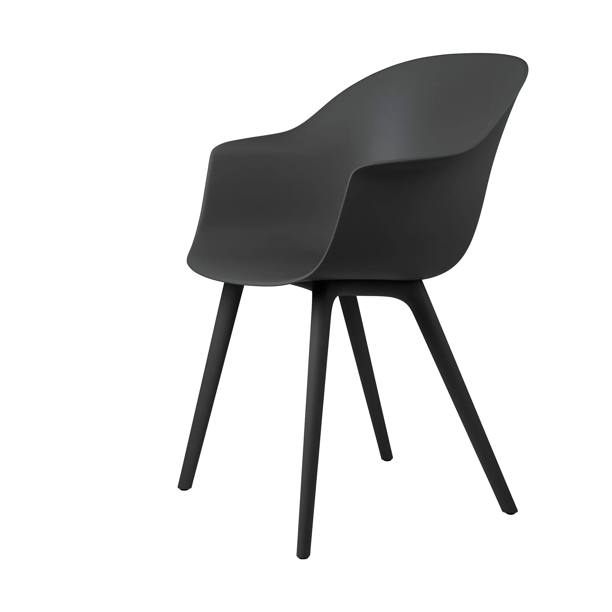 Bat Recycled Dining Chair Wood Base by Gubi - Image 4