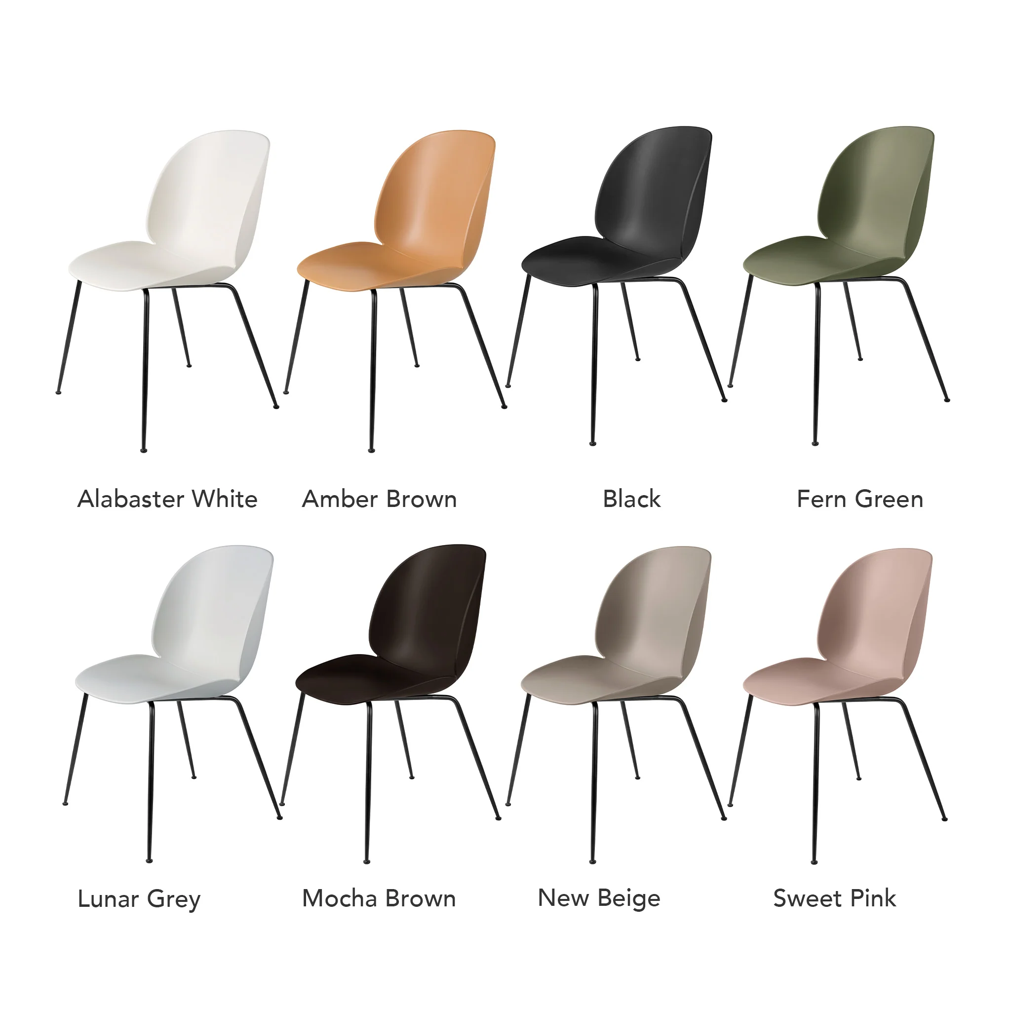 Beetle Recycled Bar/Counter Chair Conic Base by Gubi - Image 2