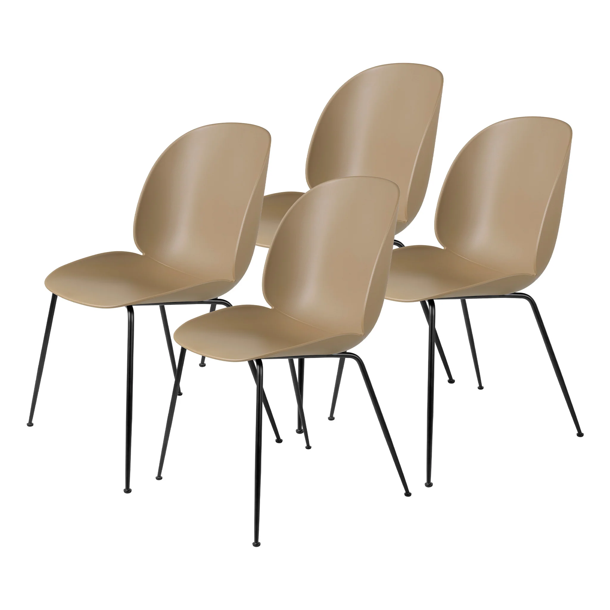 Beetle Recycled Dining Chair Conic Base by Gubi - Image 4