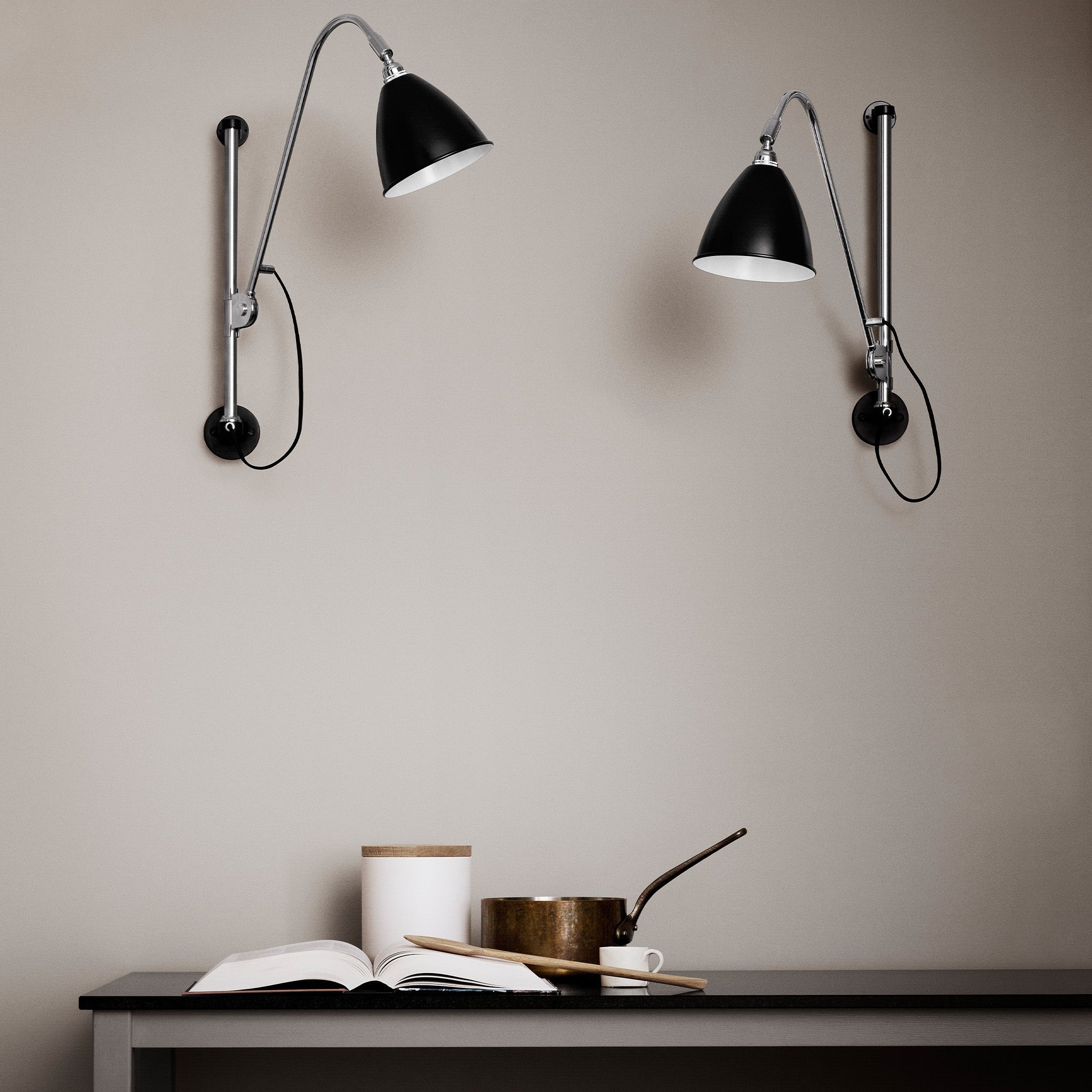 Clearance Bestlite BL5 Chrome + Soft White Semi Matt Shade by Gubi - Image 2