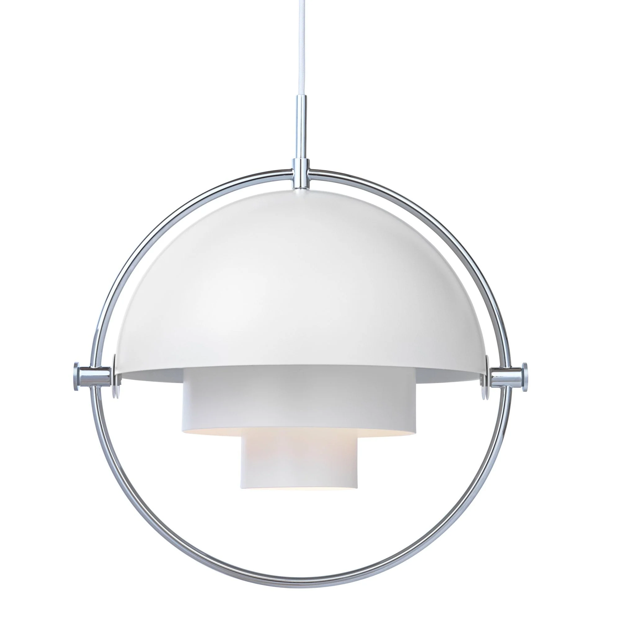 Clearance Multi-Lite Pendant / White / Chrome by Gubi