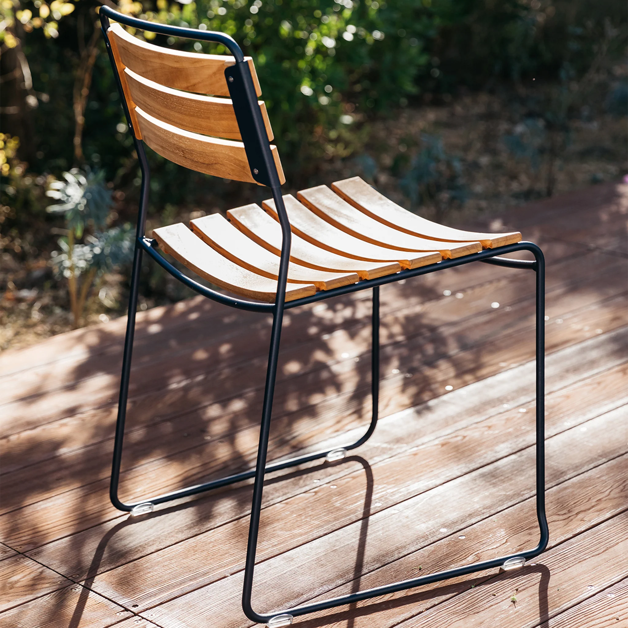 Clearance Surprising Teak Chair / Lapilli Grey by Fermob - Image 2
