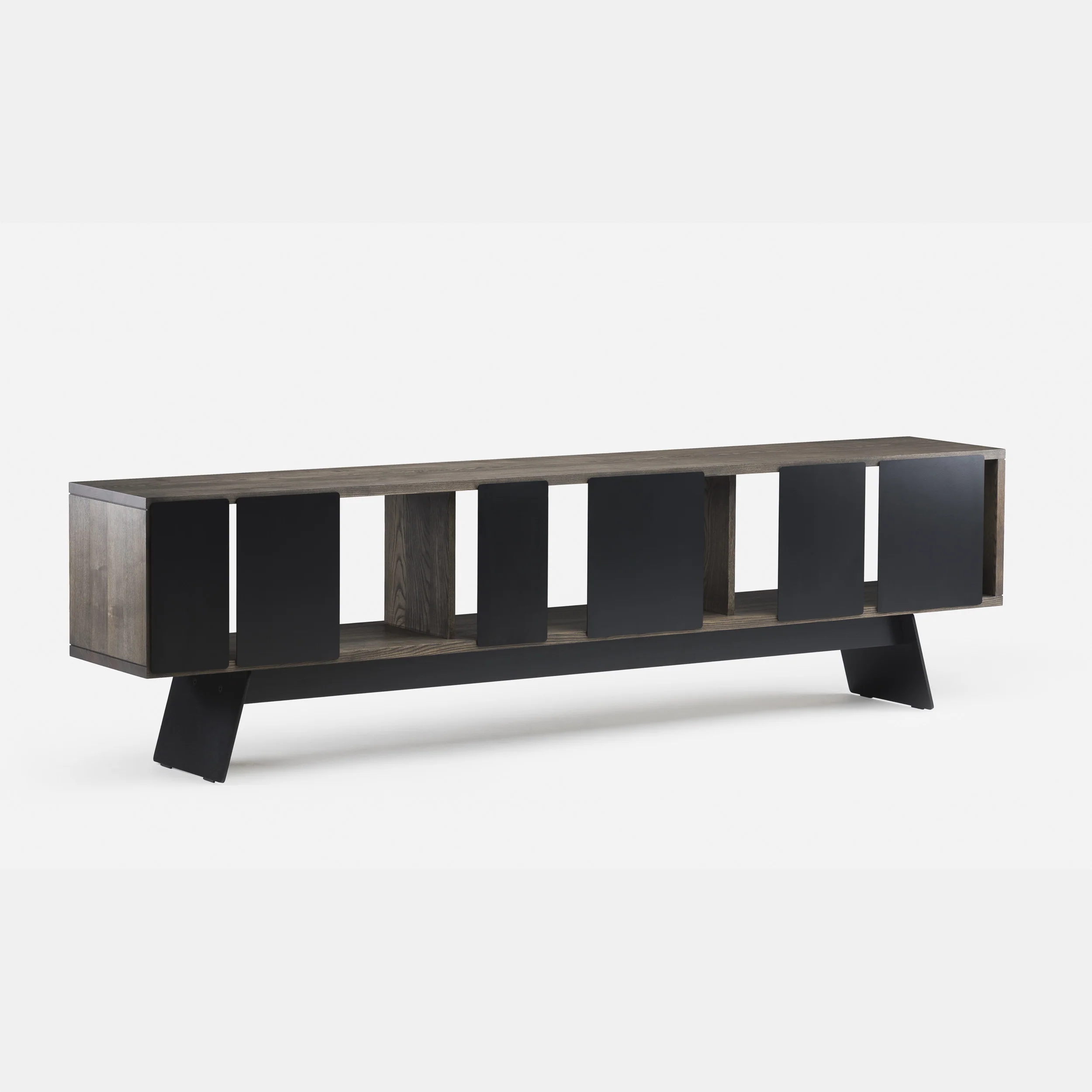 Different Trains Cabinet with Black Doors by Matthew Hilton - Image 2