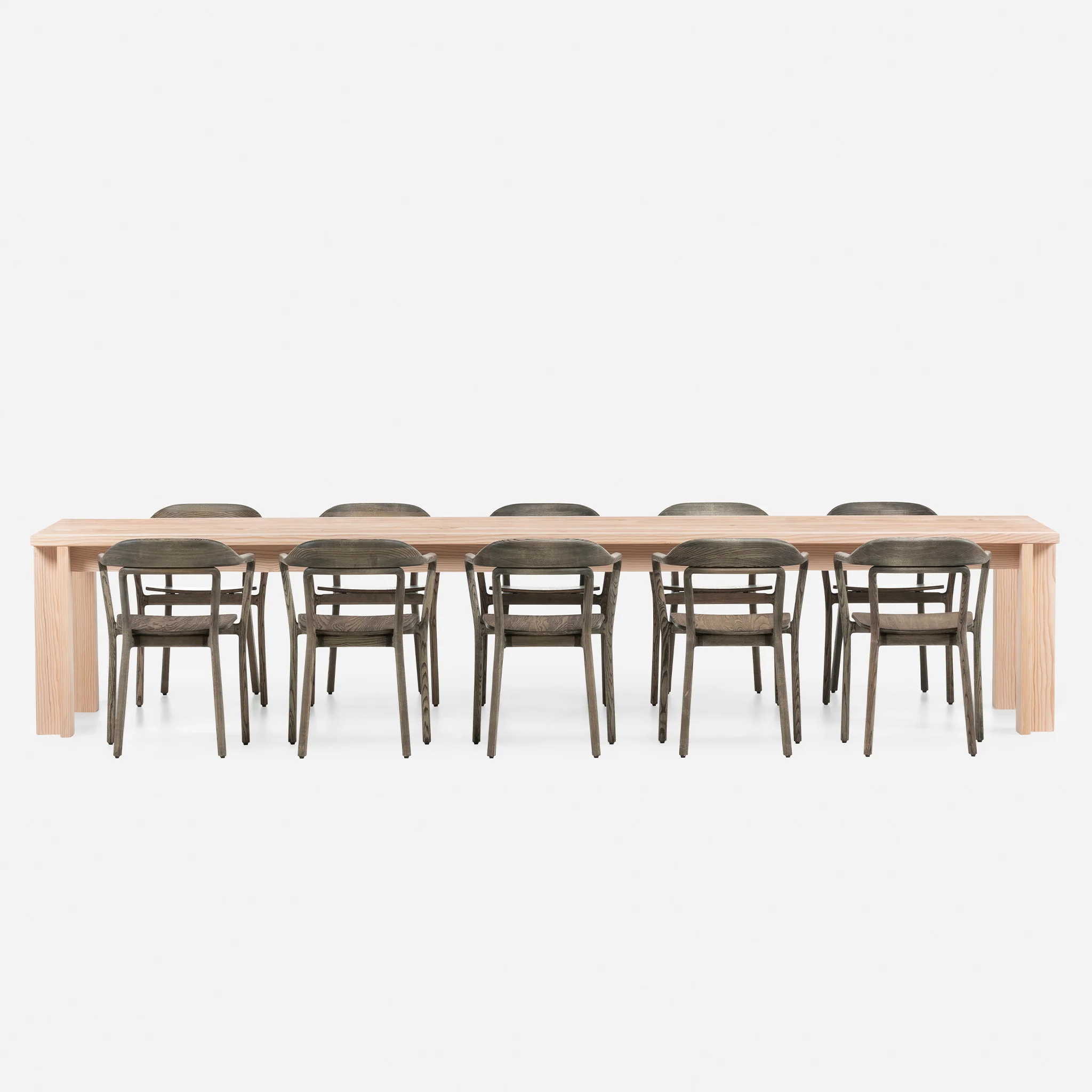 Duet Chair Timber Seat by Neri & Hu - Image 4