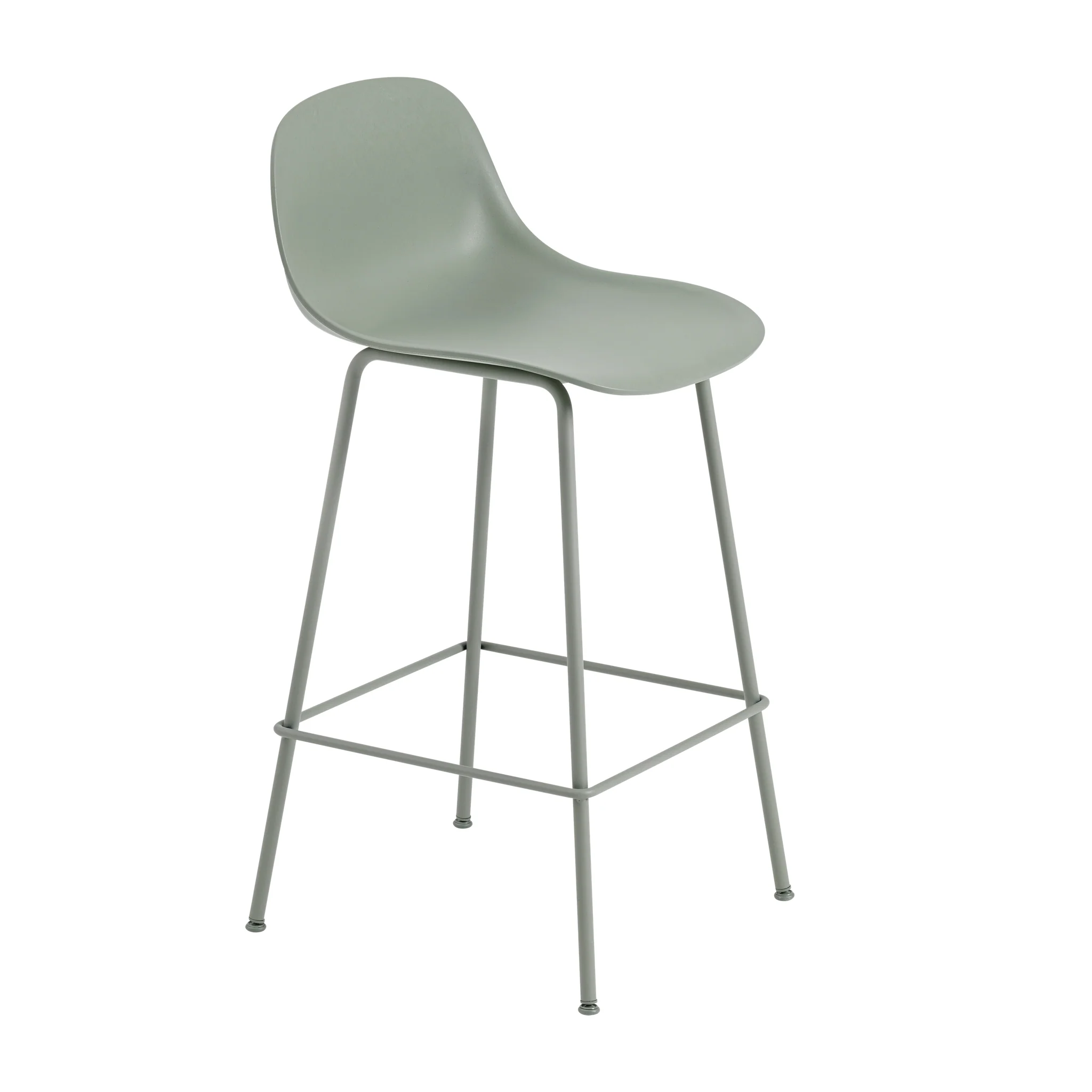 Fiber Bar Stool with Backrest and Tube Base by Muuto - Image 4