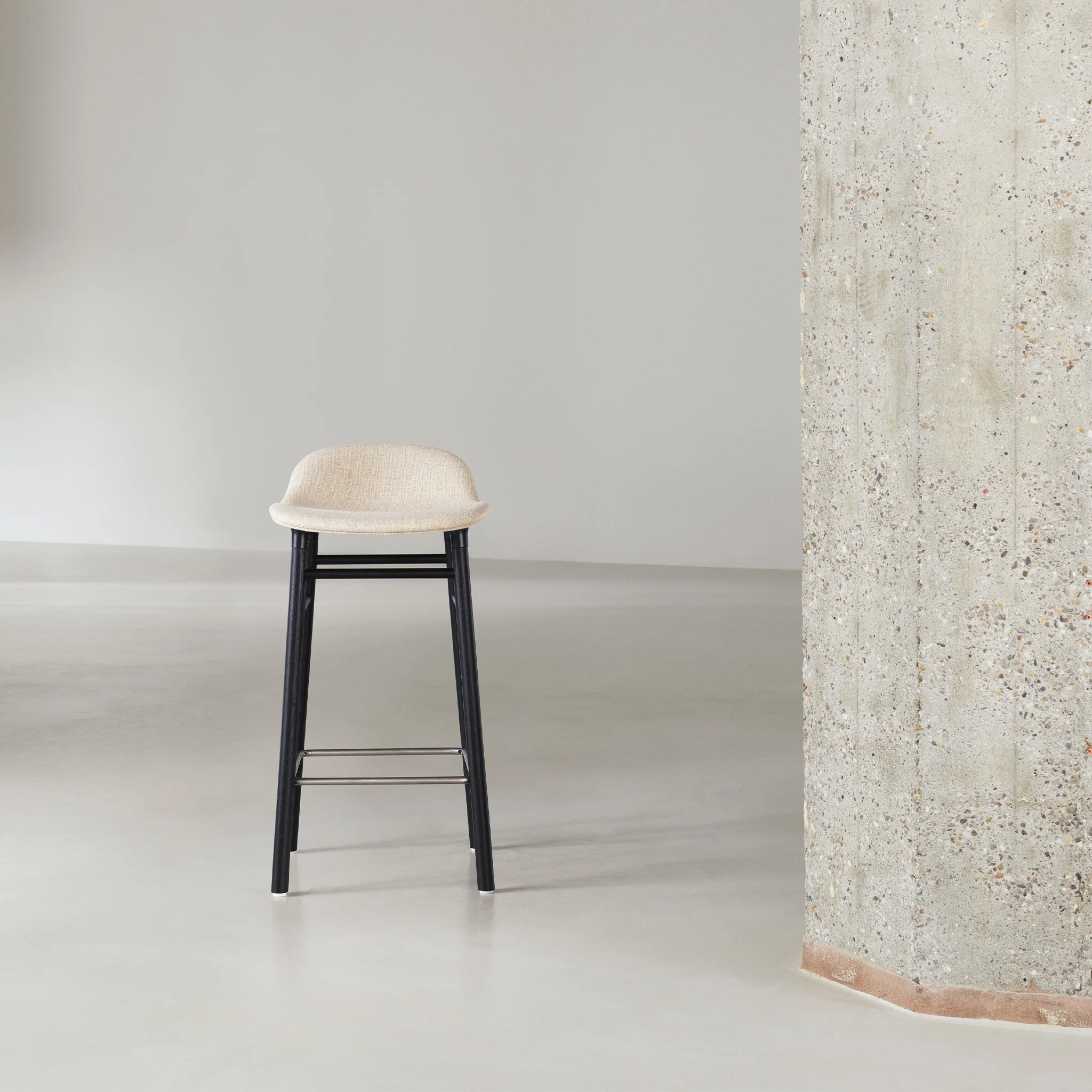 Form Bar Stool Upholstered with Wooden Base by Normann Copenhagen - Image 5