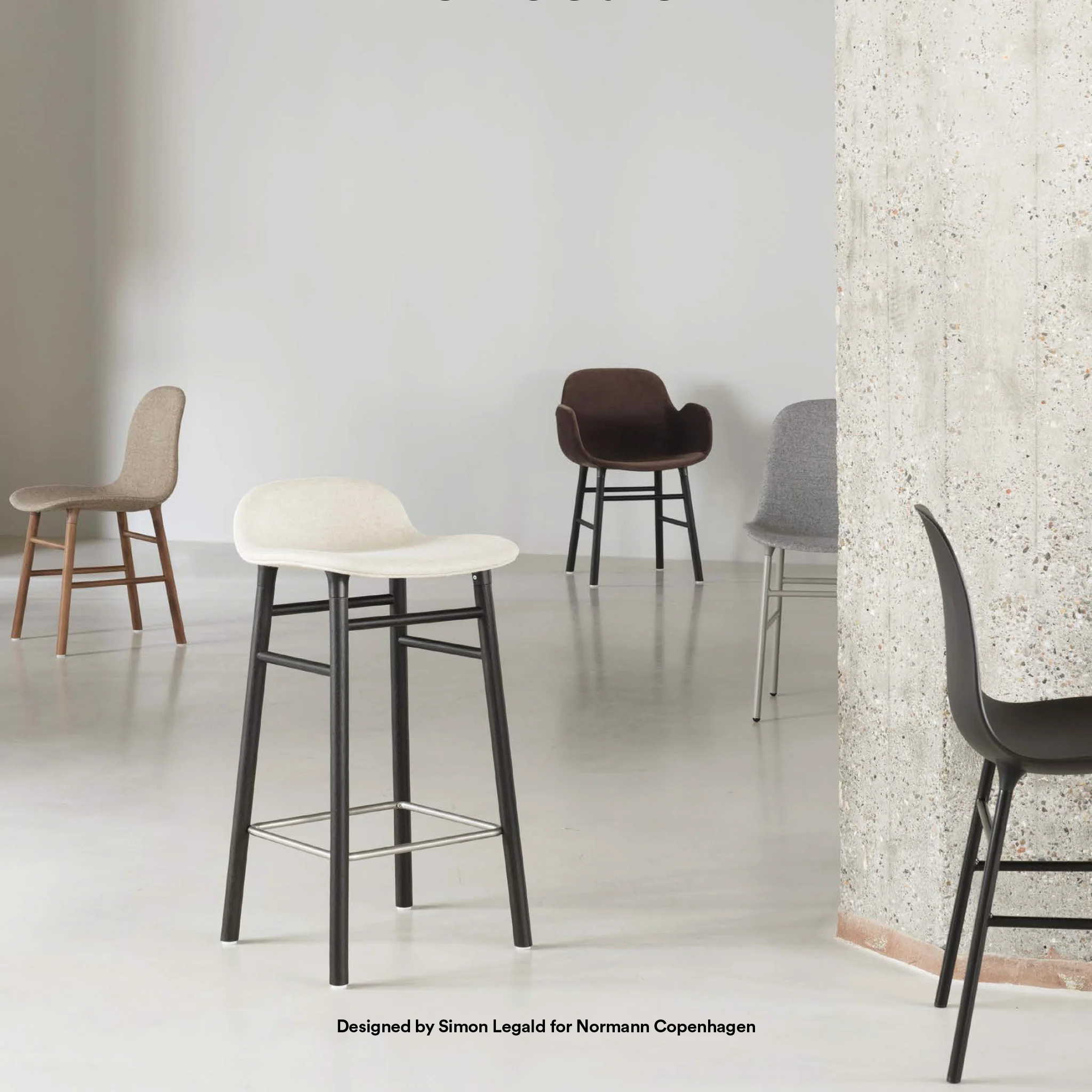 Form Bar Stool with Steel Base by Normann Copenhagen - Image 11