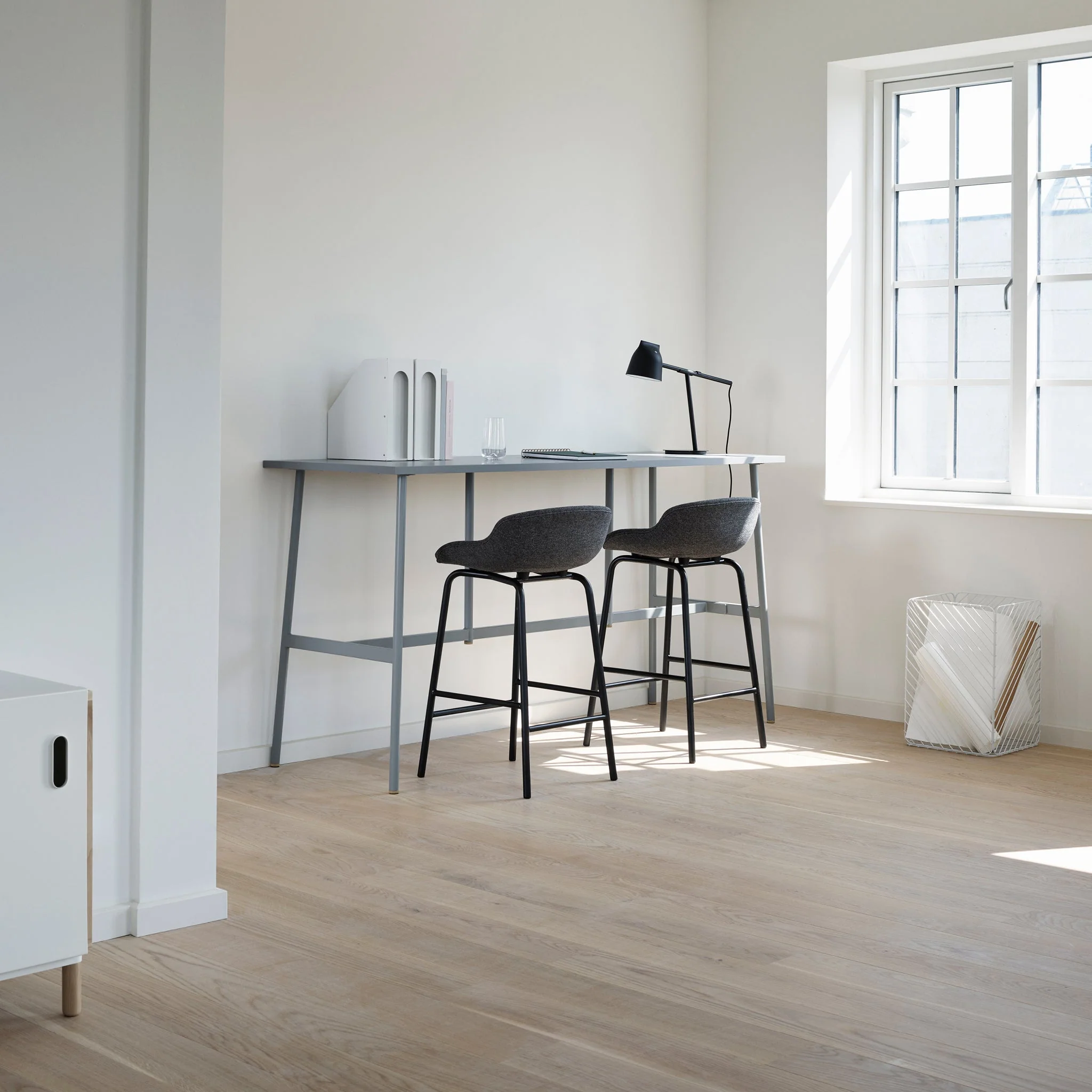 Hyg Barstool Upholstered with Steel Base by Normann Copenhagen - Image 3