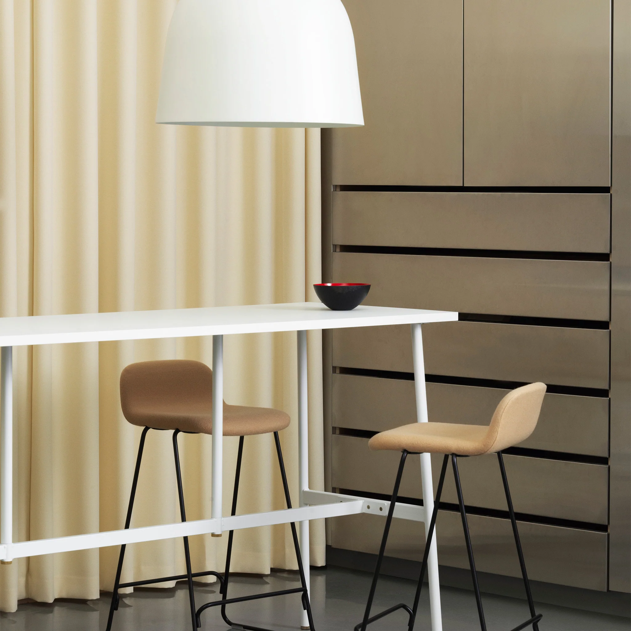 Just Bar Stool Upholstered With Backrest by Normann Copenhagen - Image 4