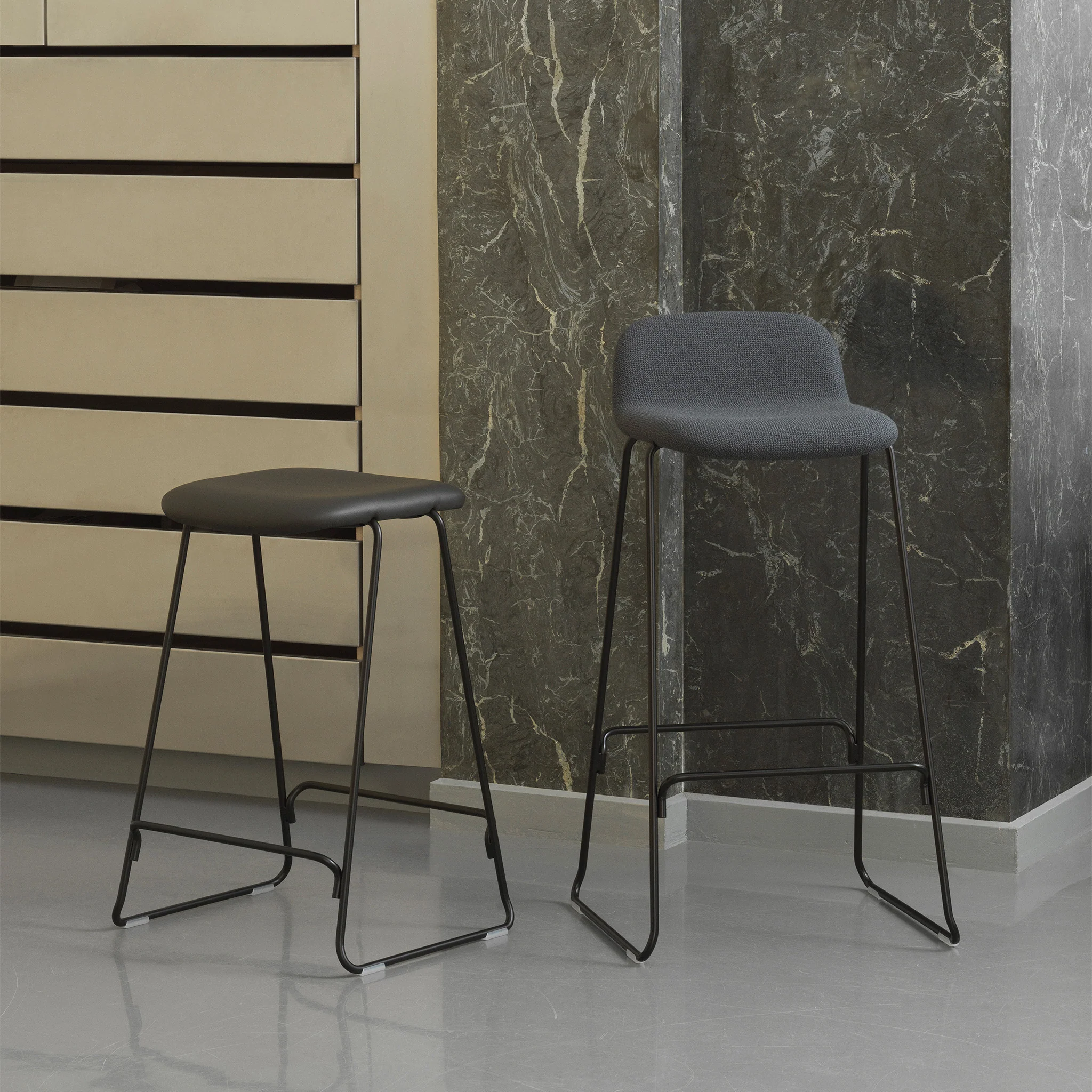 Just Bar Stool Upholstered With Backrest by Normann Copenhagen - Image 5