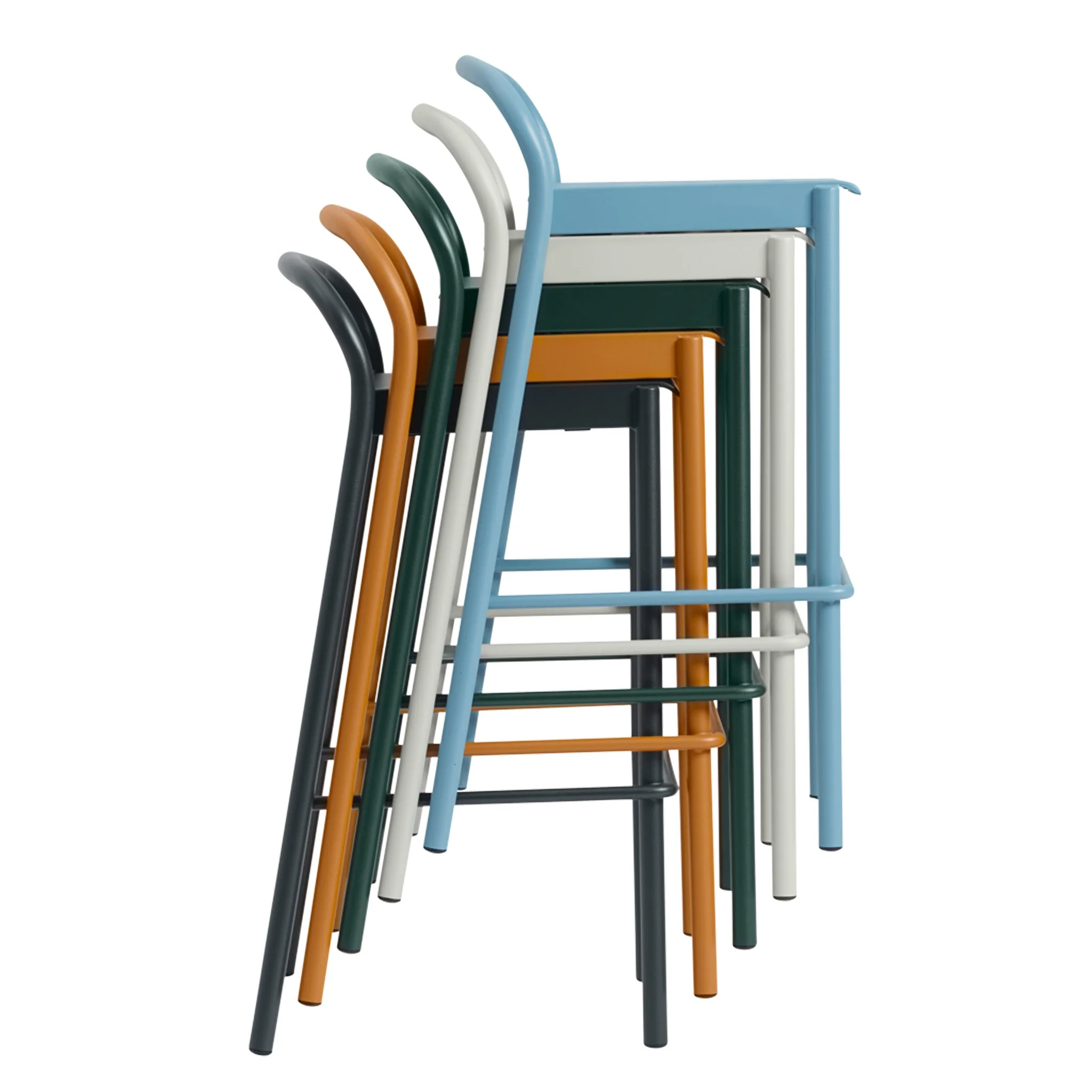 Linear Steel Bar Stool H75cm by Thomas Bentzen for Muuto - Image 6