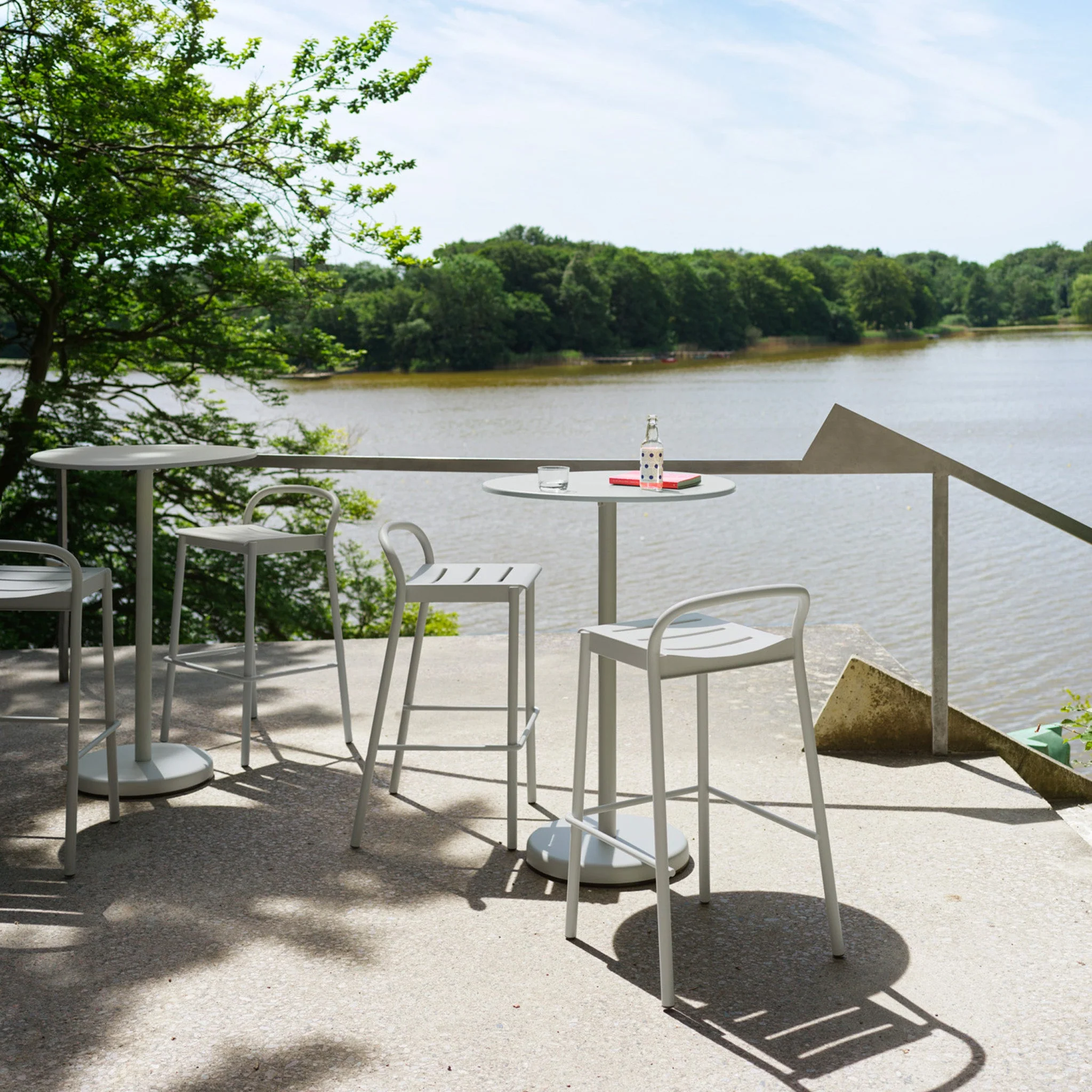 Linear Steel Bar Stool H75cm by Thomas Bentzen for Muuto - Image 7
