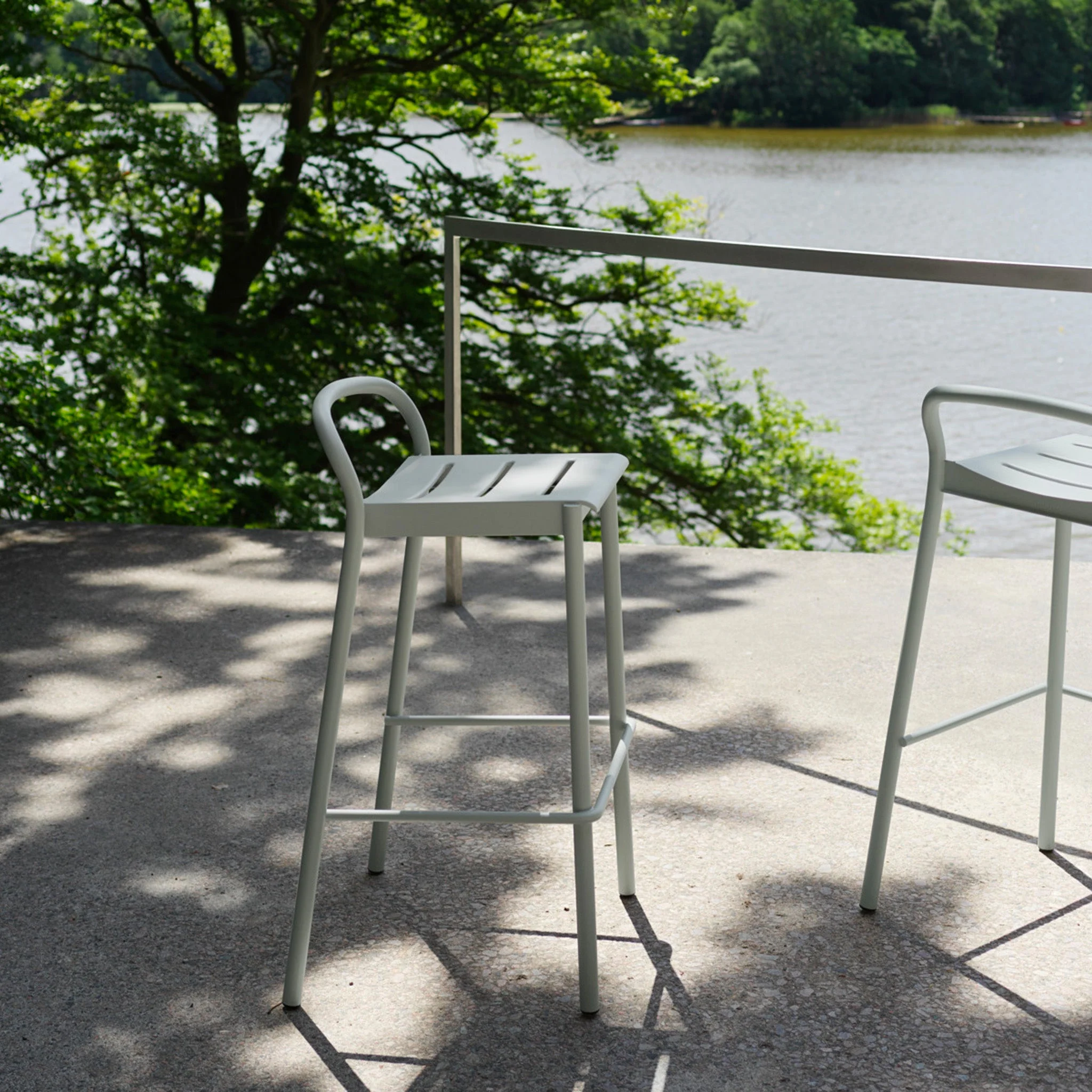 Linear Steel Bar Stool H75cm by Thomas Bentzen for Muuto - Image 9