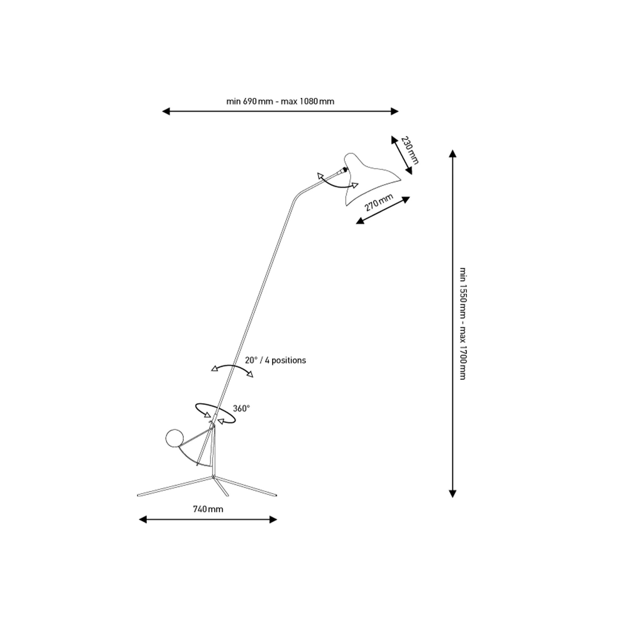 Mantis BS1 Floor Lamp by DCW - Image 3