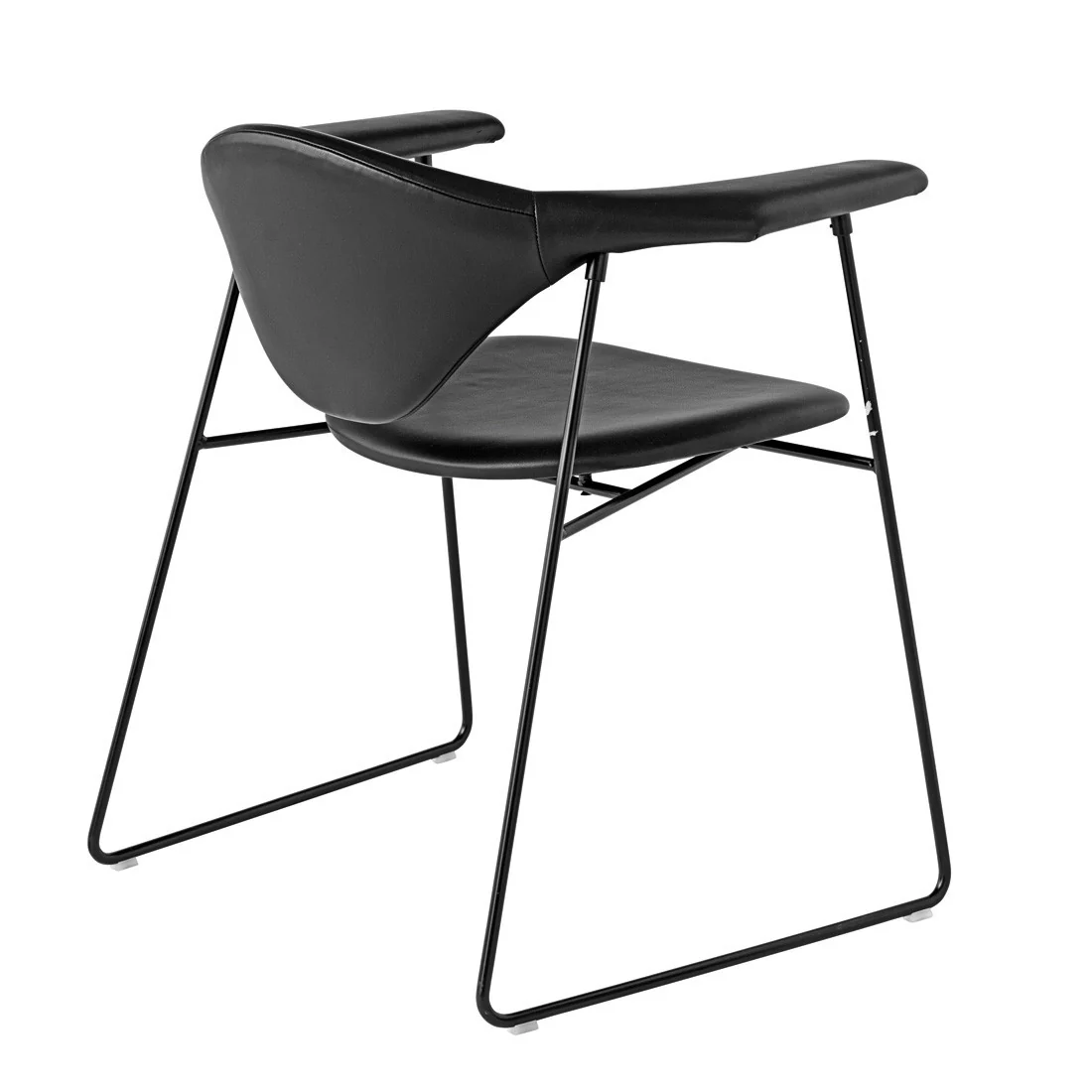 Masculo Chair Fully Upholstered Sledge Base by Gubi - Image 2