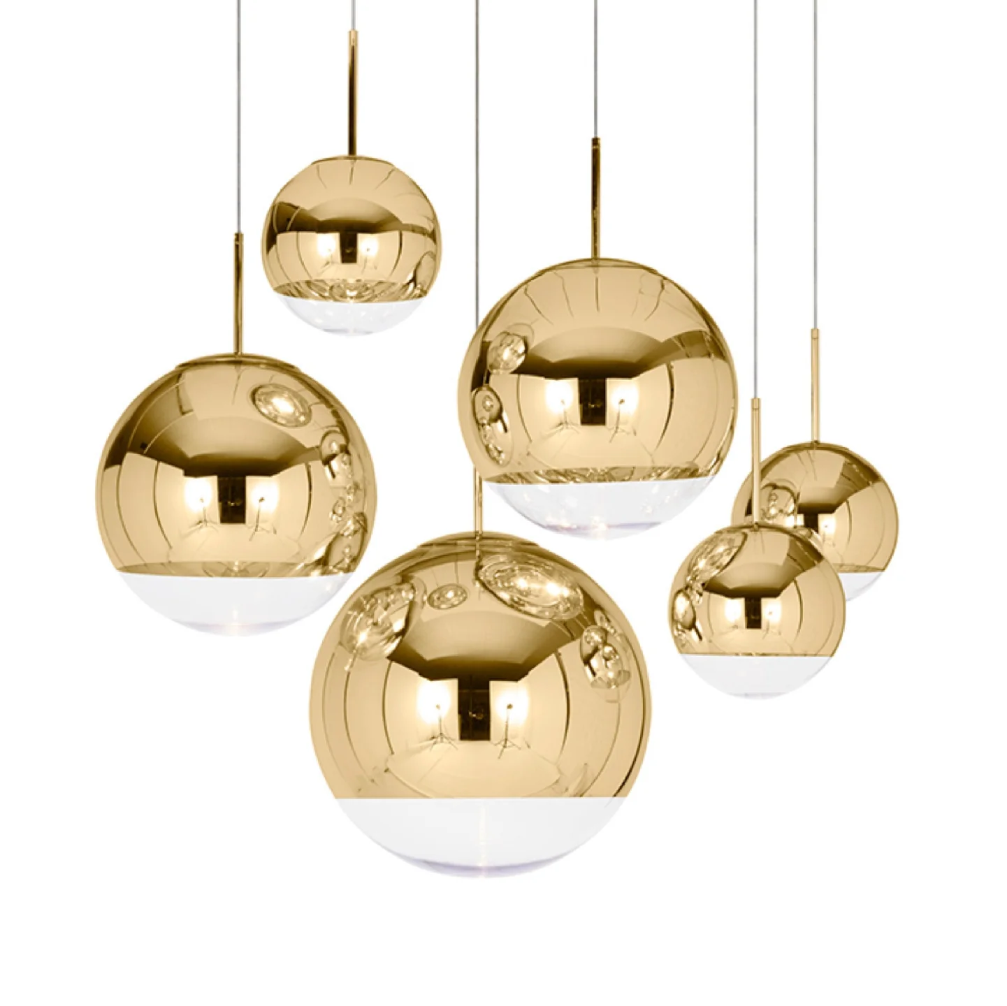 Mirror Ball Gold LED Pendant by Tom Dixon - Image 4