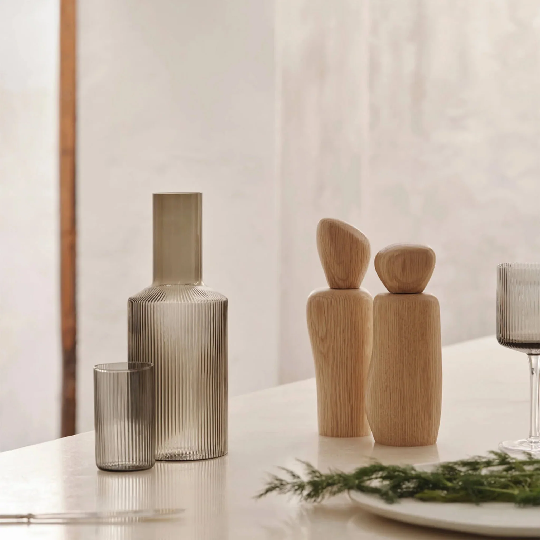 Ripple Carafe Smoked Grey By Ferm Living - Image 2