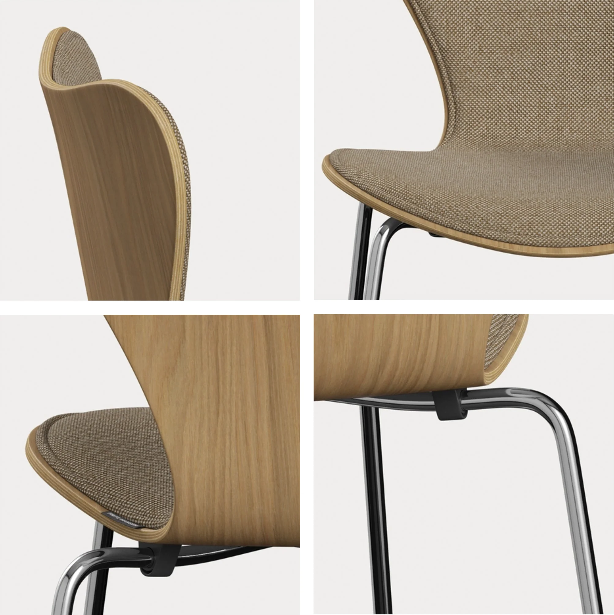 Series 7 Front Upholstered 3107 Chair Fabric by Fritz Hansen - Image 2