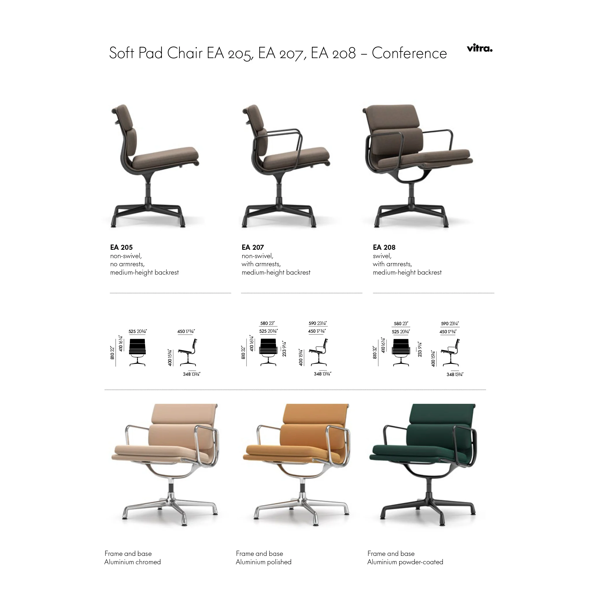 Soft Pad Conference Chair EA 205 by Vitra - Image 2