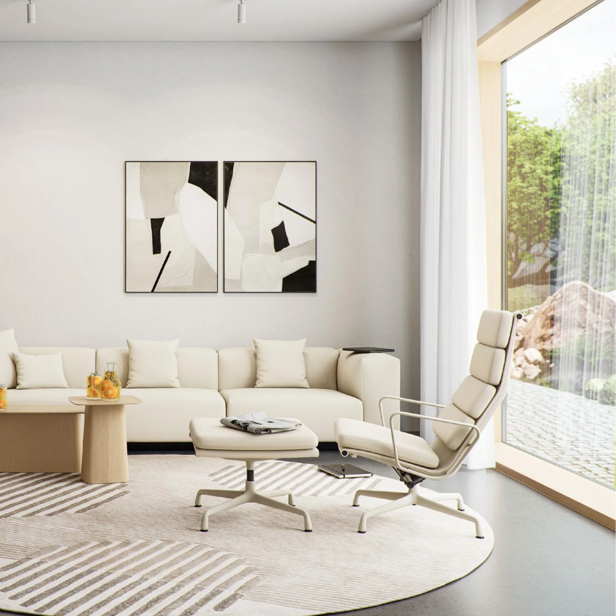 Soft Pad Lounge Chair EA 222 & EA 223 by Vitra - Image 7