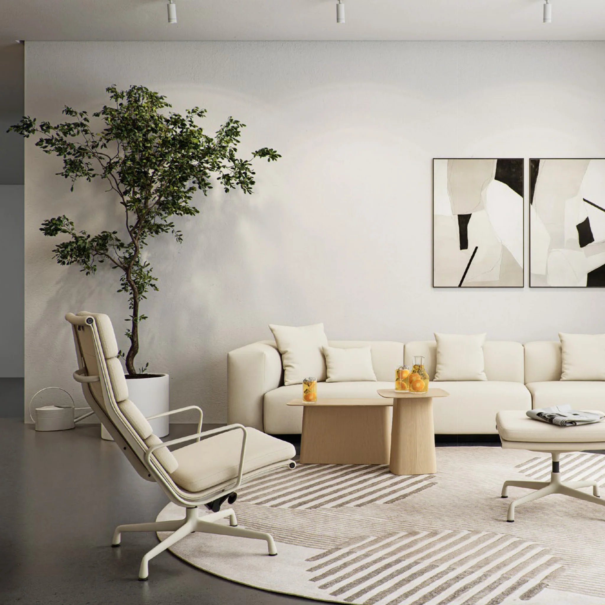 Soft Pad Lounge Chair EA 222 & EA 223 by Vitra - Image 8