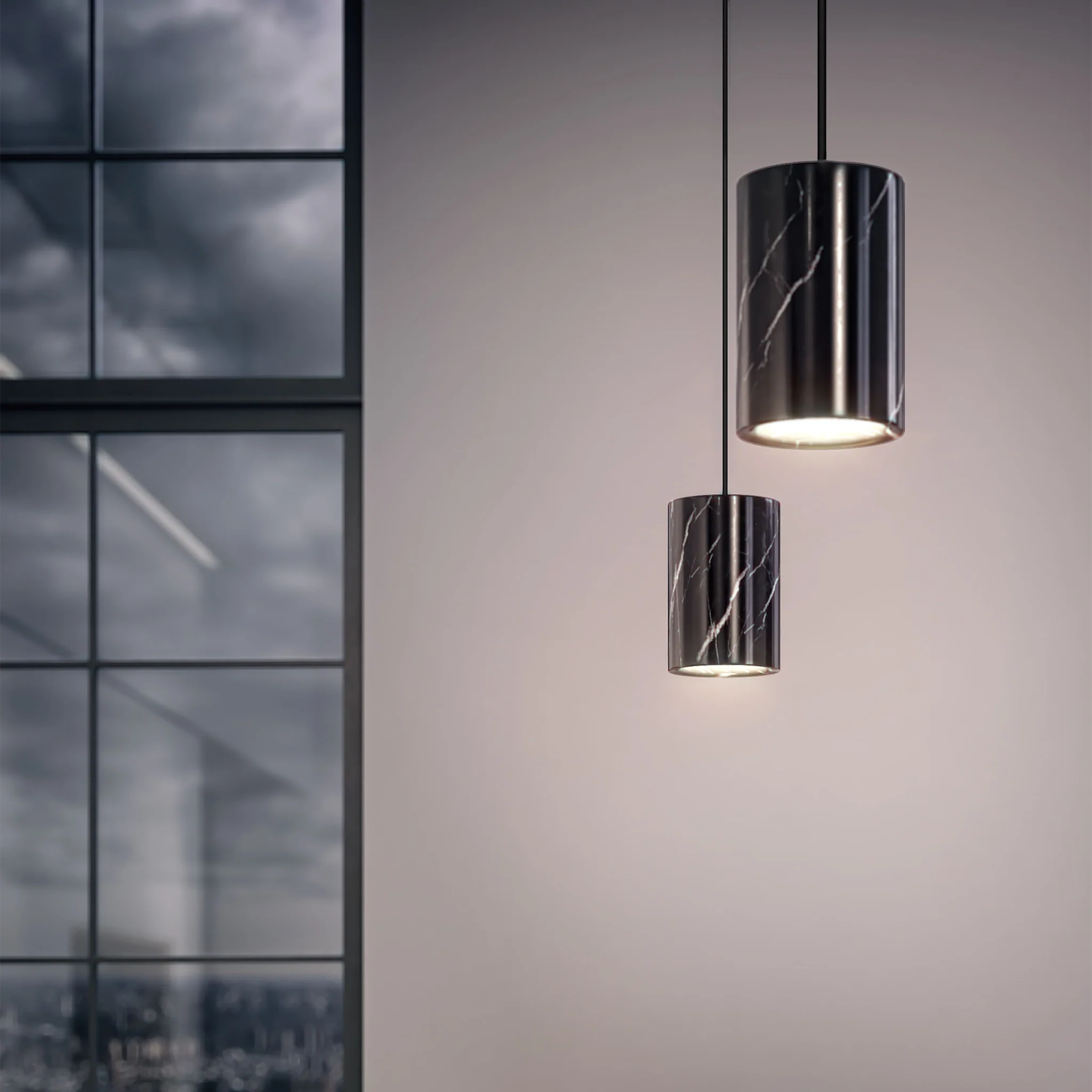 Solid Pendant Cylinder - Marble by Terence Woodgate - Image 4
