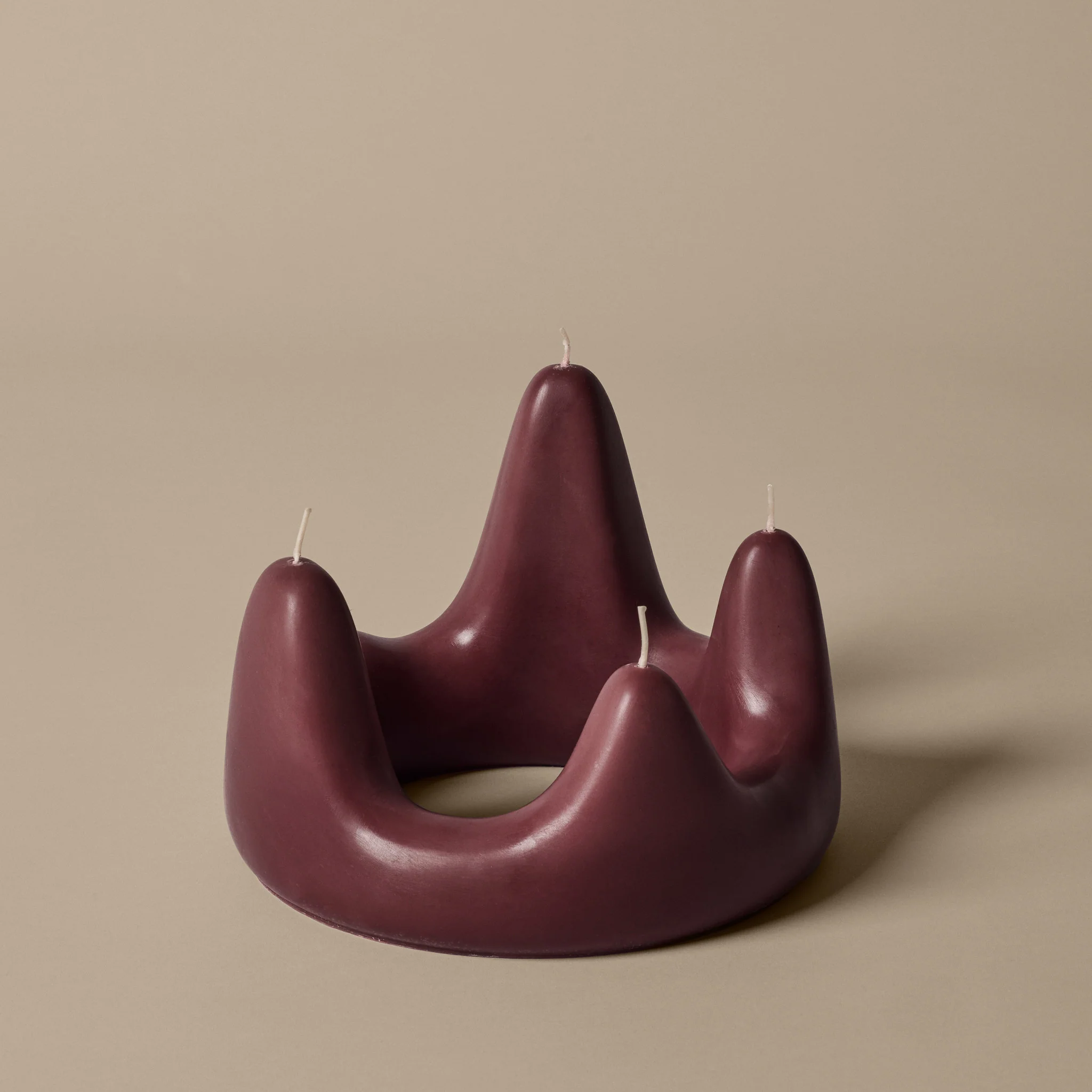 Stala Ring Candle in Dark Grape By Ferm Living - Image 2